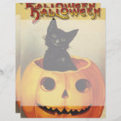 エレンメリークラッサドルのハロウィーン、ヴィンテージ猫 (正面/裏面)