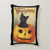 エレンメリークラッサドルのハロウィーン、ヴィンテージ猫 アクセントクッション (裏面(縦))