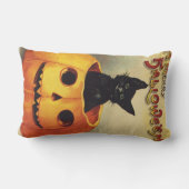 エレンメリークラッサドルのハロウィーン、ヴィンテージ猫 ランバークッション (裏面)