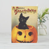 エレンメリークラッサドルのハロウィーン、ヴィンテージ猫 招待状 (スタンド正面)