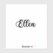 エレン名 – 手書き書道 シール (シート)
