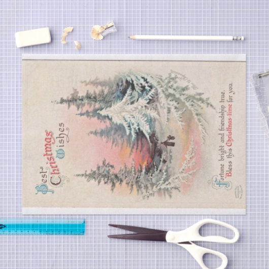 エレン最高のク・クラッサドルによるクリスマスの願い 薄葉紙 (クラフト)