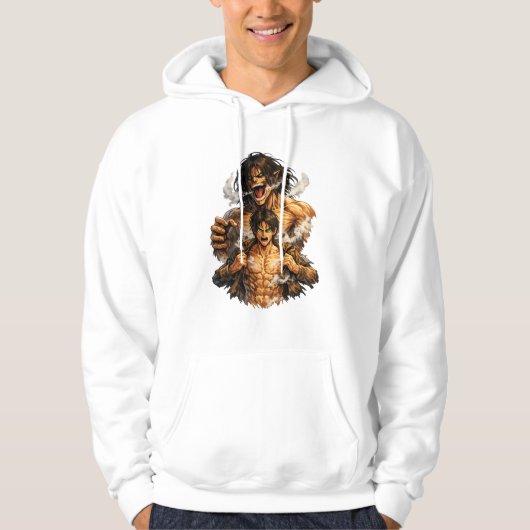 エレン・イェーガー 巨人形態 進撃の巨人 アニメTシャツ パーカ (正面)