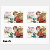 エレン・クラプスダルによるクリスマスのご挨拶 長方形シール (シート)