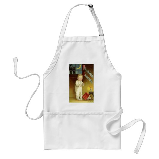 エレン・クラプスダルによるヴィンテージ ハロウィーン、ゴーストストーリー スタンダードエプロン (正面)