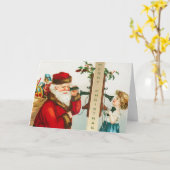 エレン・クラプスダルによる『メリークリスマス サンタクロース』 カード (黄色い花)