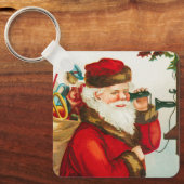 エレン・クラプスダルによる『楽しいクリスマス サンタクロース』 キーホルダー (正面)