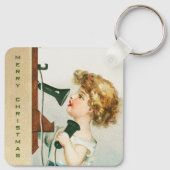 エレン・クラプスダルによる『楽しいクリスマス サンタクロース』 キーホルダー (裏面)