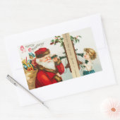 エレン・クラプスダルによる『楽しいクリスマス サンタクロース』 長方形シール (封筒)