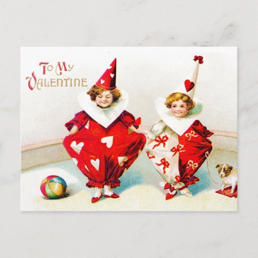 エレンH.クラッサドルピエロチルドレンValentine シーズンポストカード (正面)