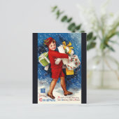 エレンH.クラッサドル – クリスマスショッピングガール シーズンポストカード (スタンド正面)