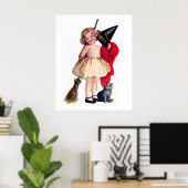 エレンH.クラップサドル：ネコ付き小さな魔女 ポスター (ホームオフィス)