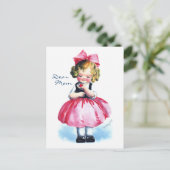 エレンH.クラップサドル：ハート付き女の子 ポストカード (スタンド正面)