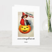 エレンH. Clapsaddle: ジャックO'Lanternの魔法使い カード (裏面)