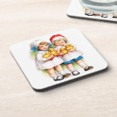 エレンH. Clapsaddle: 子ガモを持つ子供 コースター (左側)