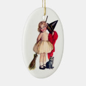 エレンH. Clapsaddle: 猫を持つ小さい魔法使い セラミックオーナメント (右)