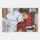 エレンH. Clapsaddle: 監視サンタ キッチンタオル (横)