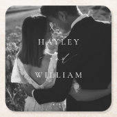 エレ結婚スミアの写真 スクエアペーパーコースター (正面)