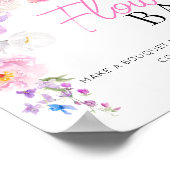 エロイズピンクフローラ花バー標識 ポスター (角)