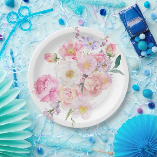 エロイズピンクフローラ ペーパープレート (パーティー)