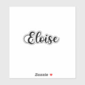 エロイズ名 – 手書き書 シール (シート)