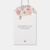 エロイーズ ピンク フラワーブライダルシャワー ギフトタグ (裏面)