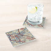 エロイ・アリゾナとクーリッジヴィンテージの地図 ガラスコースター (アングル)