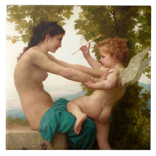 エロスから身を守る少女 タイル (正面)