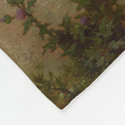 エロスから身を守る少女 フリースブランケット (角)