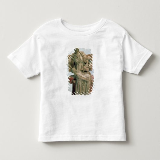 エロスと遊ぶアフロディーテの置物 トドラーTシャツ (正面)