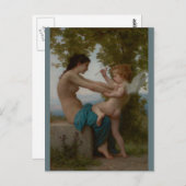 エロスに対抗するブーゲローの少女 ポストカード (正面/裏面)