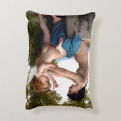 エロス・キューピッドから身を守絵画る少女 アクセントクッション (裏面(縦))