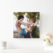 エロス・キューピッドファインアート スクエア壁時計 (ホーム)