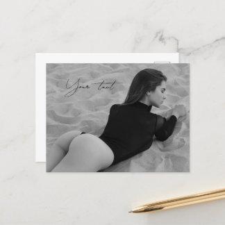 エロティック, 白黒, 砂, ビーチ, 女性の体, フェティシズム, ポストカード