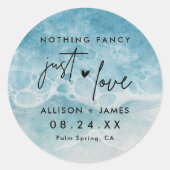 エロペメントビーチ結婚式披露宴クラシックラウンドセント ラウンドシール (正面)