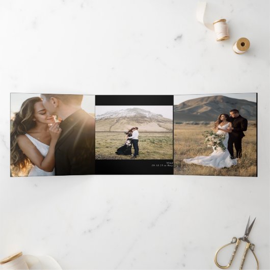 エロペメント夫妻のフォトギャラリーのご紹介 三つ折り招待状 (内部)