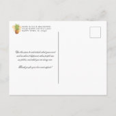 エロペメント熱帯性パイナップルウォーター結婚カラー 案内ポストカード (裏面)