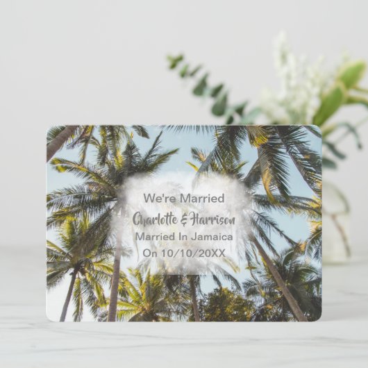 エロペメント結婚式レセプションジャマイカ結婚したのみ 招待状 (スタンド正面)