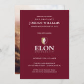 エロン大学卒業式 案内状 (正面/裏面)
