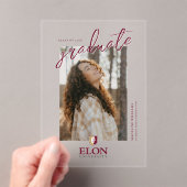 エロン大学卒業 アクリル招待状 (インサイチュ (ポータブル))