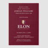 エロン大学卒業 ベラム紙招待状 (正面)