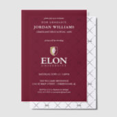 エロン大学卒業 ベラム紙招待状 (オフセット (招待状))