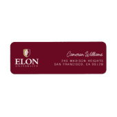 エロン大学卒業 ラベル (正面)