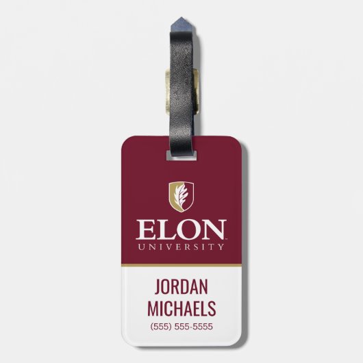 エロン大学 ラゲッジタグ (裏面縦)