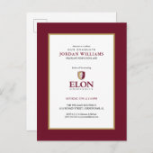 エロン大学 | 卒業 案内ポストカード (正面/裏面)