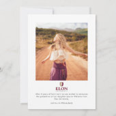 エロン大学 招待状 (裏面)