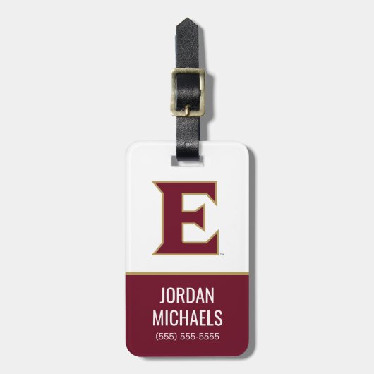 エロン大学E ラゲッジタグ (正面縦)