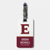 エロン大学E ラゲッジタグ (裏面縦)