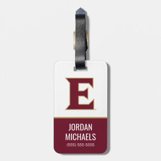 エロン大学E ラゲッジタグ (裏面縦)