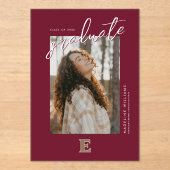 エロン大学E | 二酸素分級 アクリル招待状 (正面)